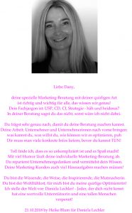 Gedicht Marketing von Heike Blum Kuge Datenschutzcoach für Daniela Lechler