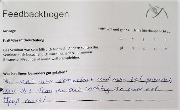 Referenzen Seminare den Stress fest im Griff, Stressmanagement, Stressbewältigung, Stressabbau und Resilienz mit Daniela Lechler Marketingberatung & Coaching in Freiburg, Emmendingen, Elzach, Waldkirch, Denzlingen Deuschland