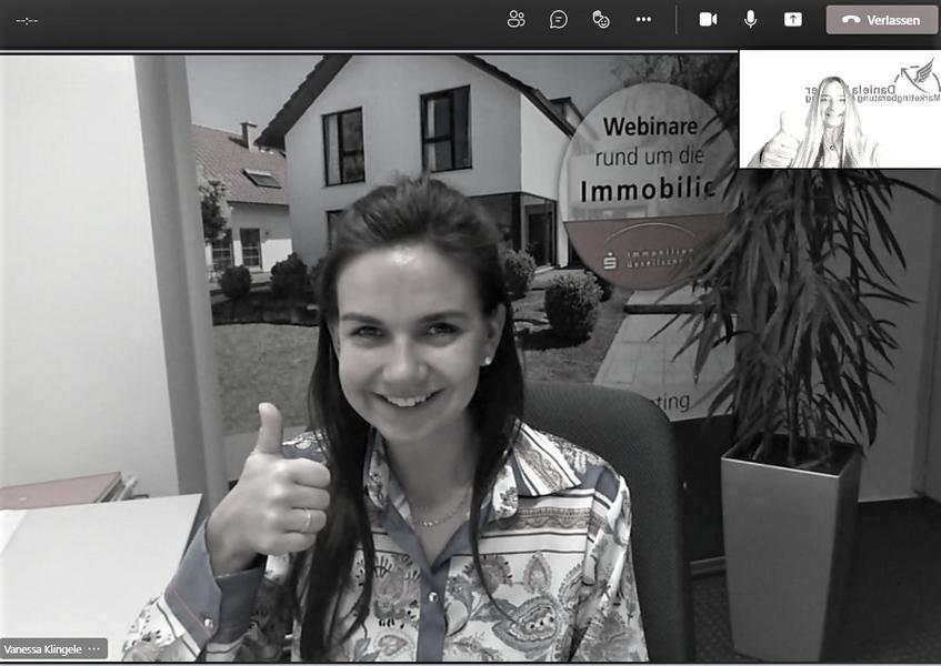 Marketingberatung und Marketing Coaching bei der Sparkassen Immobiliengesellschaft in Freiburg über Video-Chat