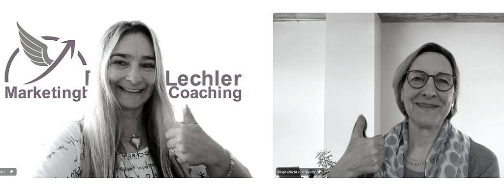 Referenz Marketing von Birgit Reinemann für Daniela Lechler Marketingberatung & Coaching - bestbewertet im Bereich Gründercoaching, Seminare, Coaching, Marketingberatung, Inhouse Firmen-Seminare - hier mit Birgit Reinemann von traumasensibles Coaching im Rahmen eines Gründercoachings