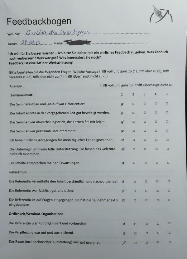 Referenz Seminar und Firmen Schulung: Gestärkt dem Stress begegnen – Selbstfürsorge in turbulenten Zeiten zum Thema: Stress, Stressmanagement, Stressbewältigung und Resilienz mit Daniela Lechler Marketingberatung & Coaching