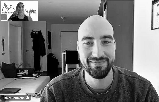 Referenz von Daniel Herrmann über ein erfolgreiches Karriere-Coaching und AVGS-Coaching bei Daniela Lechler Marketingberatung & Coaching mit Fokus auf berufliche Neuorientierung, Jobcoaching, Persönlichkeitsentwicklung und Bewerbungscoaching.